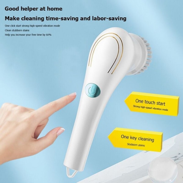 Elektrisk rengjøringsbørste Scrubber Set: Bærbar rengjøringsbørste Rec