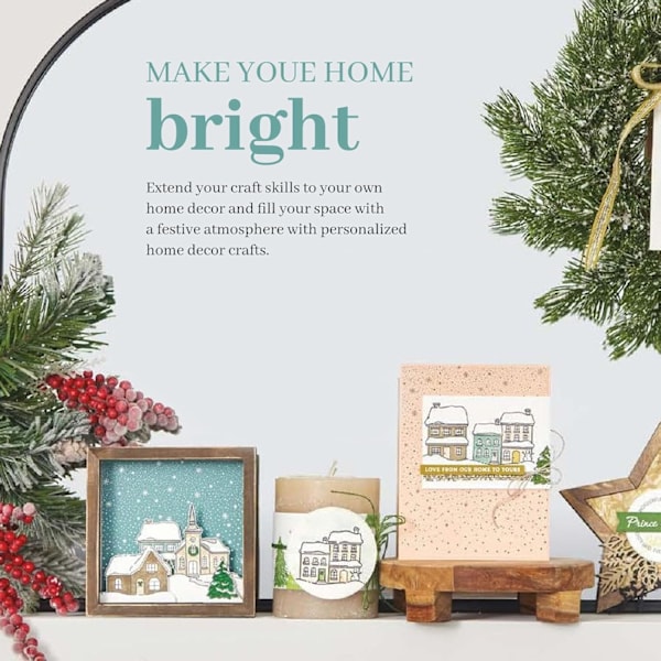 Metallstansar och stämpelset 2024 | transparent julstämpel för DIY, födelsedagar, scrapbooking och hantverk | stansmallar nyheter 2024 (set 2) Set 2