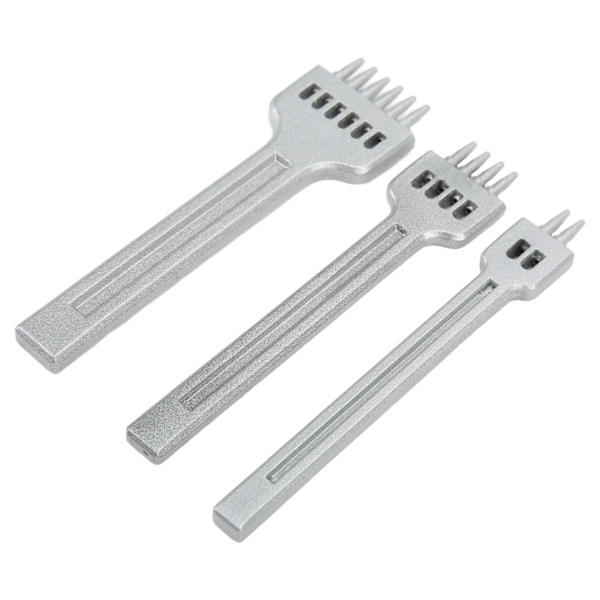 Lær Gaffel 2 Tænder 4 Tænder 6 Tænder Zink Legering Hvit Fin Glans Stor Orifice Utslipp Speil Finish Sømg Gaffel 4mm