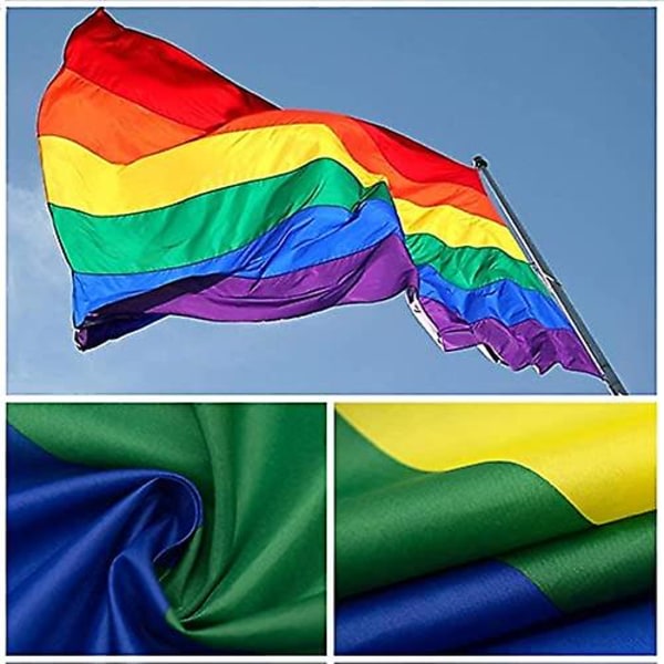 Rainbow Pride-flagga 3x5 fot (90 x 150 cm)