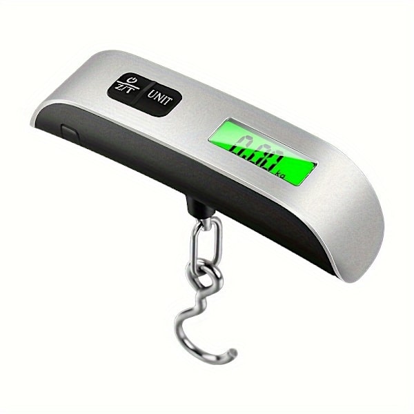 Kannettava vaaka, digitaalinen LCD-näyttö 110lb/50kg Elektroninen matkalaukku riippuva matkalaukku painaa Hook Style