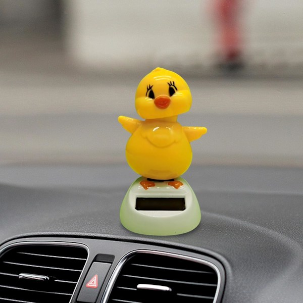 Recitem Dansende And & Kanin Bil Sol Ristende Figur, Dashbord Ornament (1 stk) 1 duck