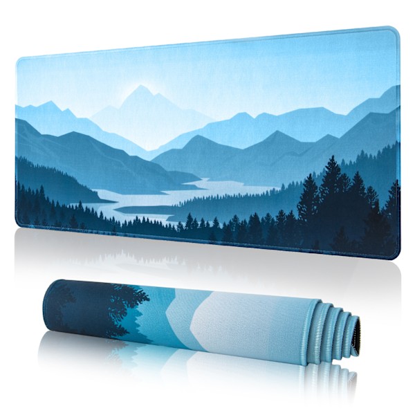 Musematte (80,01 × 29,97 × 30,48 cm) Gaming-musematte, forlenget musematte, anti-frayssydde kanter, sklisikker gummibase, vaskbar tastaturmatte