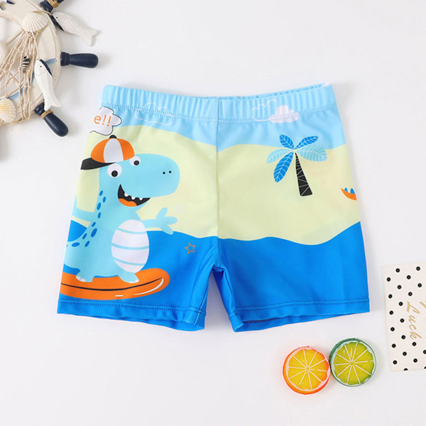 Strandshorts for barn - Gutter - Badebukser - Justerbar midje - Hurtigtørkende - Lettvekts badetøy - Boardshorts - Alder 2-14 år - Deep forest dinosaur XL Deep forest dinosaur XL