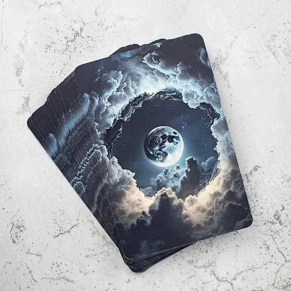 44 st/ sett Moonlight Night Oracle-kort med guidebok Tarot Prophecy Divination Party Interactive Deck Brädspel Leksakspresent