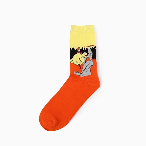 1 Par Höst Vinter Retro Herrstrumpor Par Strumpor Ny Konst Van Gogh Väggmålning Världsberömd Oljemålningsserie Roliga Strumpor 9