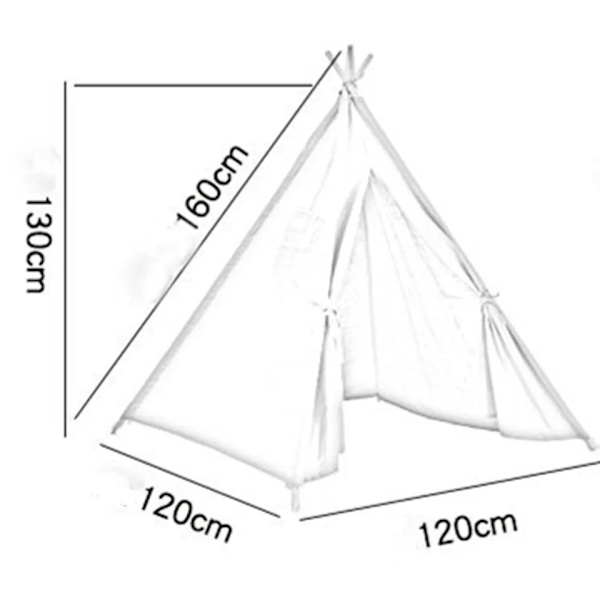 1,6 meter børnetelt, legehus, wigwam til børn, bærbart børne tipi telt, teepee tipi infantil, børnetelt, pigeværelse. lys