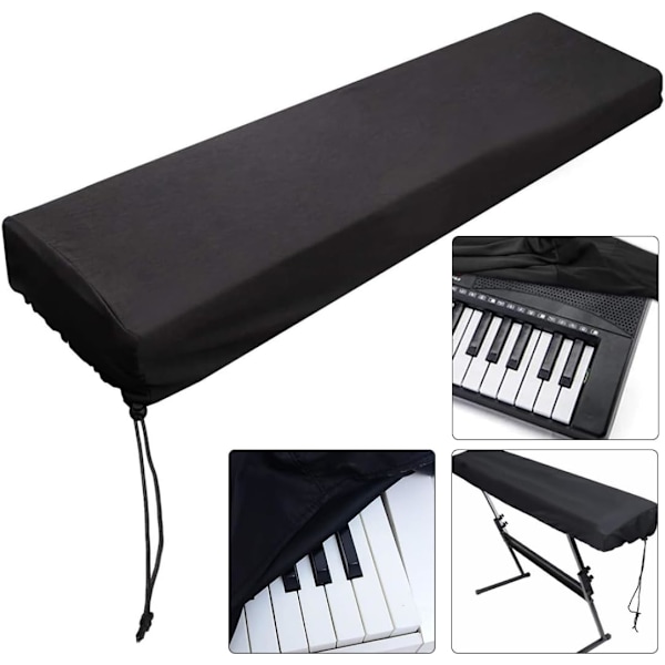 Tangentbord dammskydd tangentbordsskydd 61 tangenter elektroniskt pianodammskydd töjbart svart för digital 61 tangenter piano