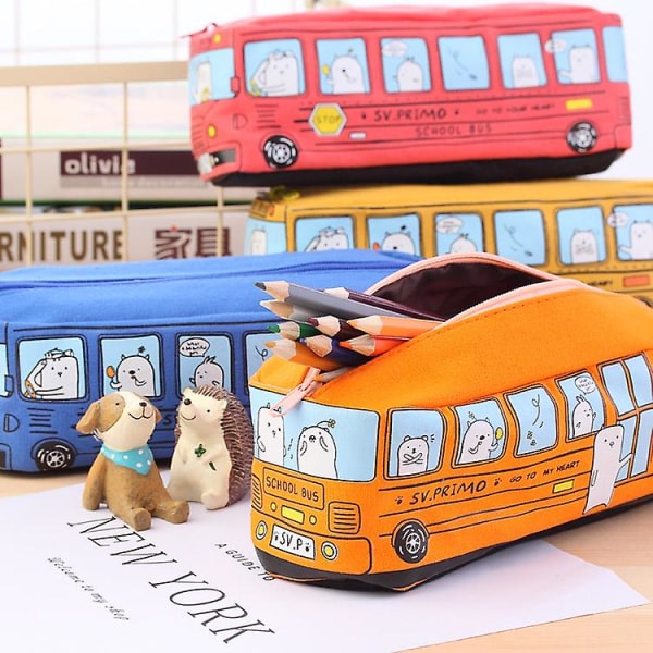 SQBB Papperslåda för studenter Buss Papperslåda för små djur Tecknad animeringslåda för brevpapper (blå) null none