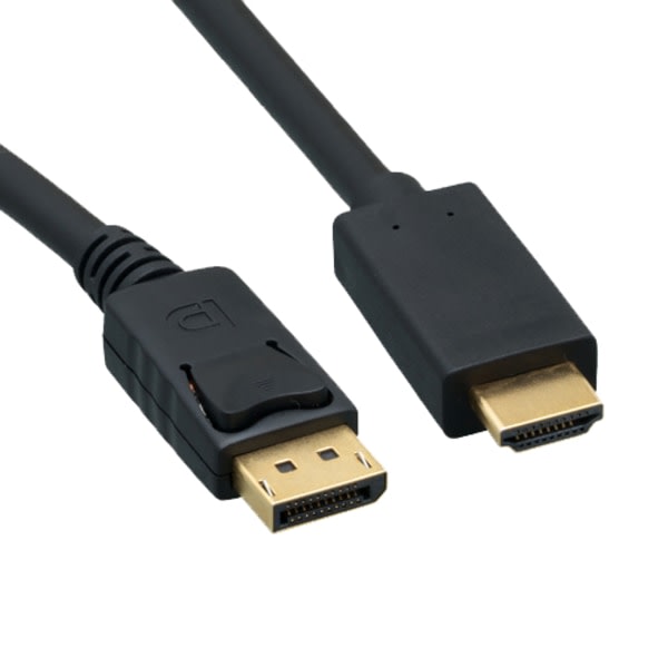 DisplayPort till HDMI - Guldplätering 1,8 m Svart