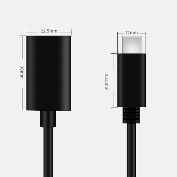 USB-C till Display-adapter (4K60 Hz), Bärbar USB-C-adapter AV-konverteringskabel för MacBook Pro, MacBook Air, iPad Pro, Pixelbook, XPS, Galaxy och mer