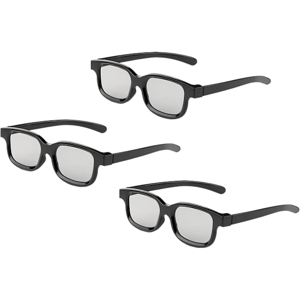 3D-lasit, pyöreästi polarisoidut ei-välkkyvät passiiviset 3D-lasit RealD-formaattiteattereille/passiivisesti polarisoidulle 3D-TV-projektorille - 3D-lasit 3 kpl 3 pcs