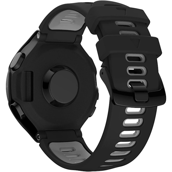 Silikonarmband med rostfritt stålspänne, ersättningsrem för Garmin Forerunner/ 235/235lite/ 220/230/620/630/735xt, för Garmin Approach S20/S5/S6