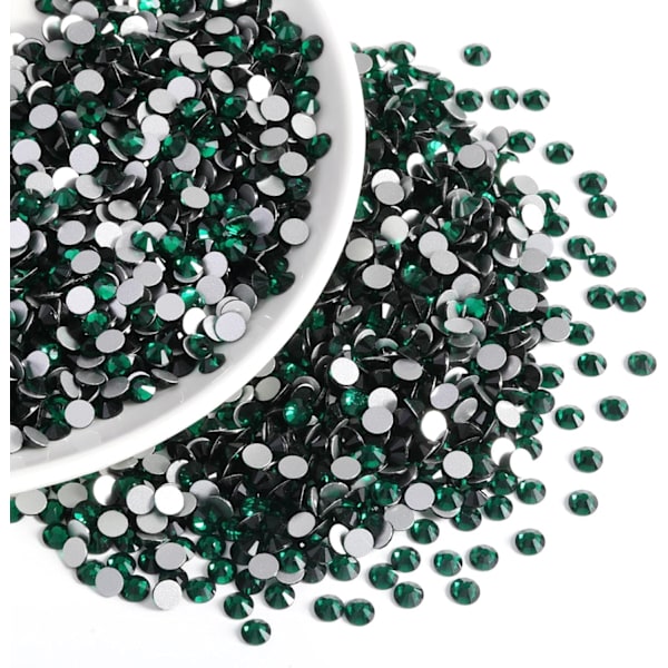 14400 kpl Vihreitä Litteitä Strassisia DIY-Töihin, Smaragdinvihreä, SS6, 1,9-2,1 mm Emerald SS6/14400pcs