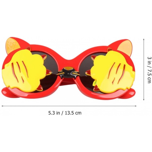 Aveki Tiger Design Solglasögon Barn Polariserade Solglasögon Lovely Eye Wear Festmaterial gynnar Glasögon Polarized Goggle för 3-12 år Barn (c7)