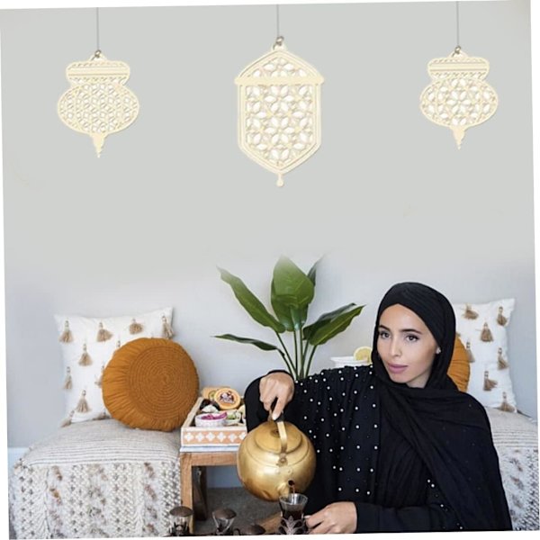 Eid Mubarak -trädekorationer, hängande prydnader, Eid Mubarak -dekorationer för hemfest, trädekorationer 6st-bcefhi