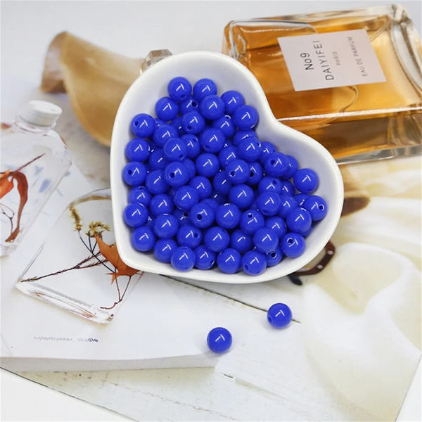 Lös Bollar 500G Candy Färg Akryl Runda Pärlor 3-12Mm Spacer Pärlor För Nålsarbete & Smycken Tillverkning ljusgul 13 20mm 500g
