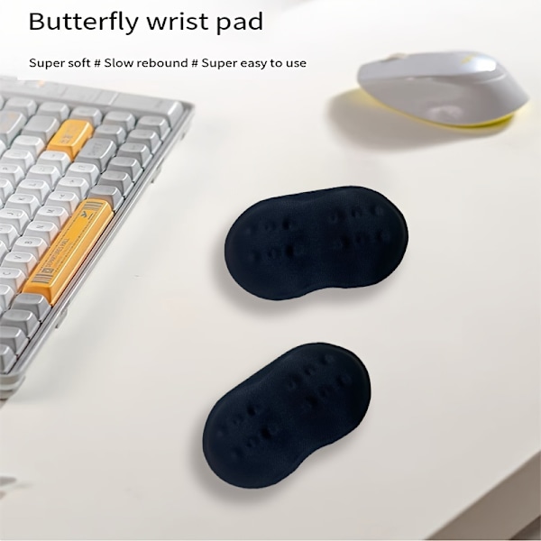 Peanut Tangentbord Handledsstöd, Mouse Handled Pad Support, För datortangentbord, Office Hemdator Notebook, Office Laptop och datormus Desktop 2pcs