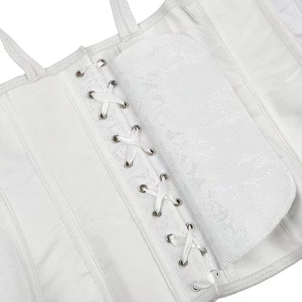 Korsetter for kvinner Overbust Bustier Top Gothic Sexy Shoulder White-6806 3XL White-6806 3XL