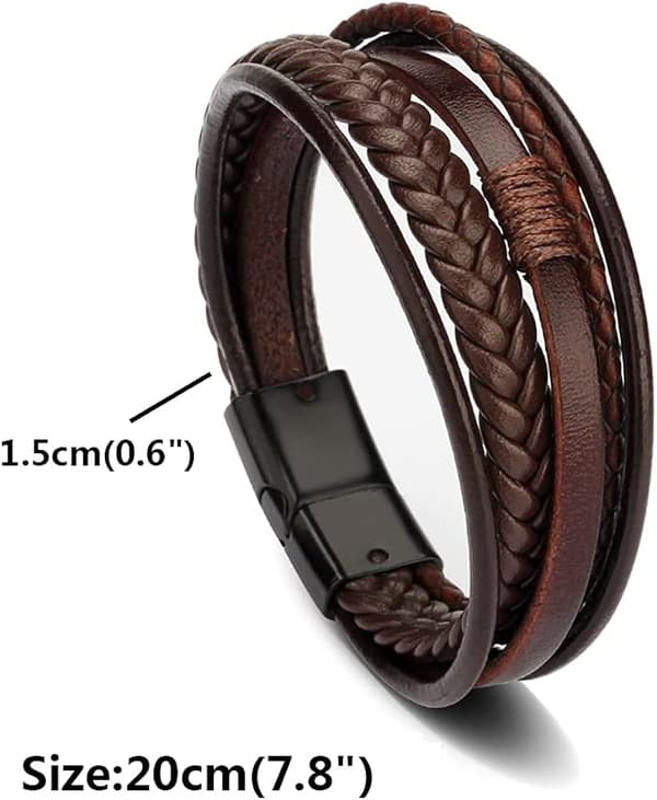 Läderarmband Herr Nytt med magnetlås kohud - Perfet-max