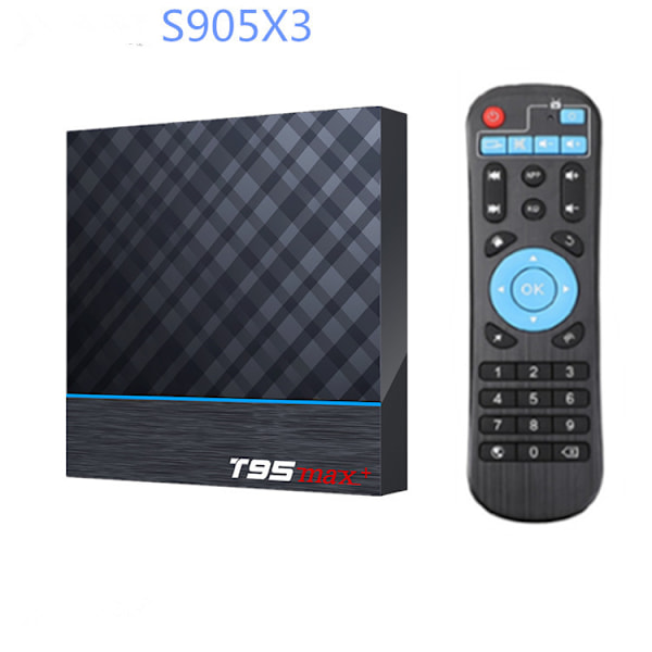 T95 MAX+ S905X3 TV-boxi 4GB/64GB Android 9.0 Dual WIFI+BT 8k HD verkkopelaaminen TV BOX EU 4GB 32GB kaksoiskaista EU 4GB 32GB dual band