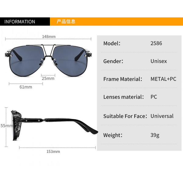 Nya mesh solglasögon för män 2586 Ocean Color Coating Trend Europeiska och amerikanska temperamentsolglasögon