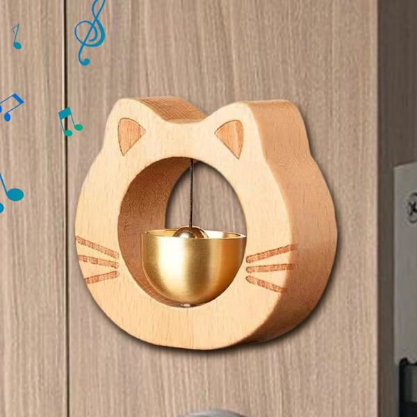 Dörrklocka med kattmotiv, magnetisk kylskåpsringklocka, entrépynt för heminredning