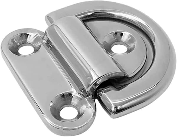 Rustfrit stål foldbar øjebolt, foldbar øjebolt, dæksurring til trailer, båd, campingvogn, sølv, 2 stk_MGF_max