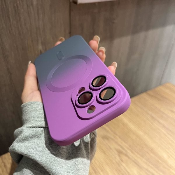CQBB Magnetiskt iPhone12Pro Max-fodral [kompatibelt med MagSafe], sött fodral med gradientfärg för kvinnor och män, mjukt TPU-stötsäkert fodral