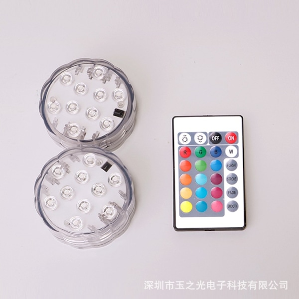 Pool Badekar Lys Syv Farver 13 Lys 7CM-10 Lamps-24 Keys 2 lights + 1 remote control