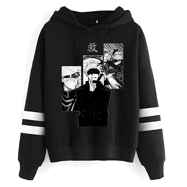 Unisex Jujutsu Kaisen Anime Yuji Itadori Hoodies Herr Harajuku Gojo Satoru Kawaii Manga Grafisk Streetwear Sweatshirts Tröjor 15511 Asian L