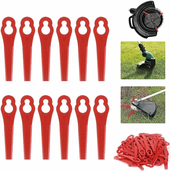 100-pack ersättningsplastblad för LIDL Florabest Kantmaskin - Längd 8,3 cm