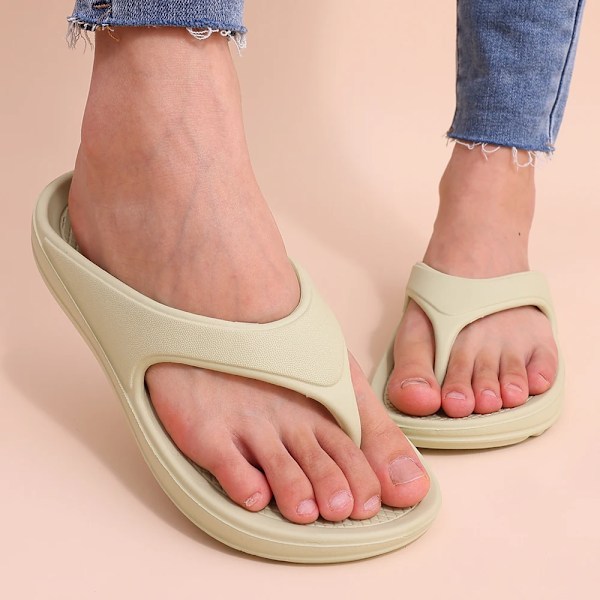 Goosecret Tjock Botten Flip Flops För Kvinnor Och Män Sommar Yoga Mat Utomhus Strand Thong Sandaler För Dusch Icke-Slip Mjuk Toffel Rosa 40(9.6 tum)