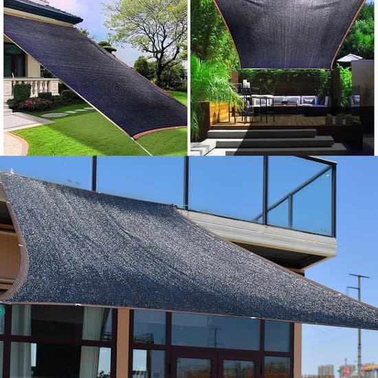 Skyggenet, UV-bestandigt åndbart polyethylen solskærmnet til have, terrasse, planter, biler og camping, sort, 2 x 2 m