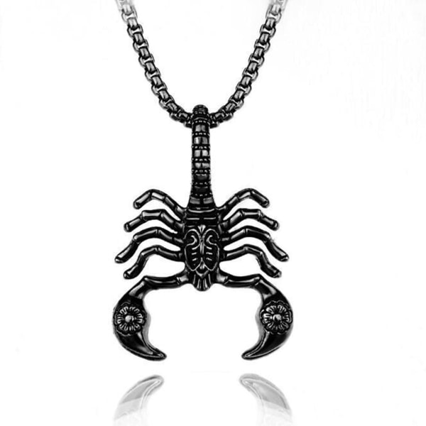 Guld Silver Svart Scorpion hänge halsband för män Party Anniversary Gift Black