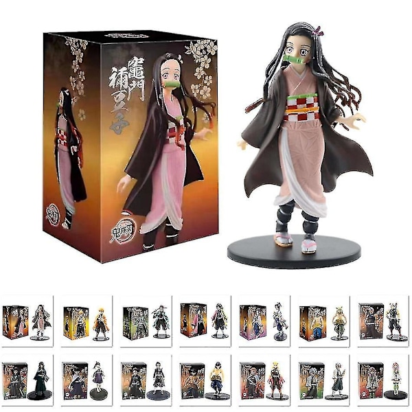 Demon Slayer Kibutsuji Muzan Anime Figur Pvc Leksaker 16cm Kimetsu No Yaiba Action Doll Figma Collector Model Doll Nezuko Xmas Gift Tanjirou No Box1 Tanjirou No Box1