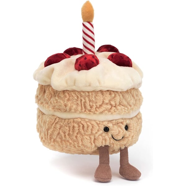Amuseable Birthday Cake Samlingsbar Plysch Dekoration