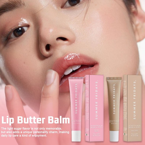 Summer Fridays Lip Butter Balm (1/2/3 stk.) Ny med forseglet æske Beige 1pcs 3pcs