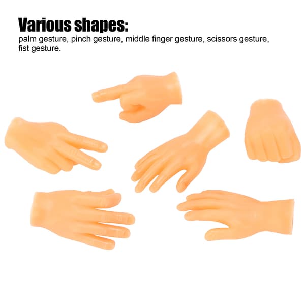 6 små bløde multi-form små håndmodel fingerspidser legetøj til kattemassage