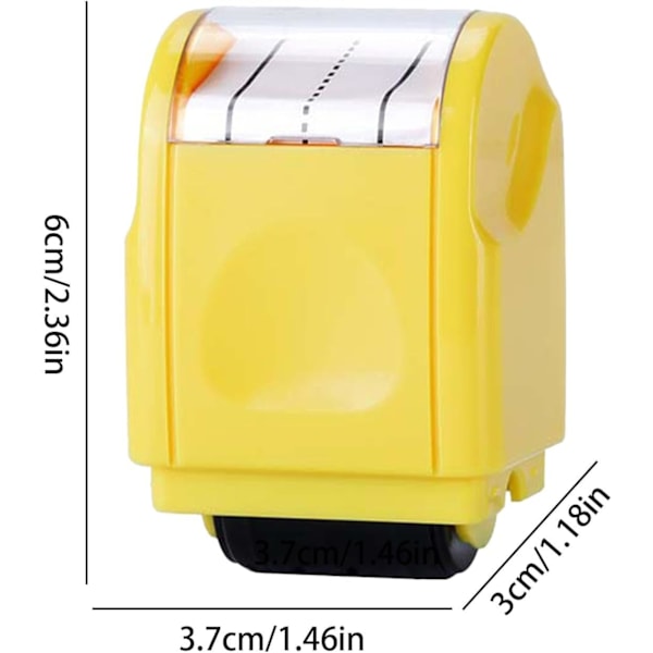 Stempelrulle for håndskriftøving, lærers blekk-stempel for barns skriving yellow