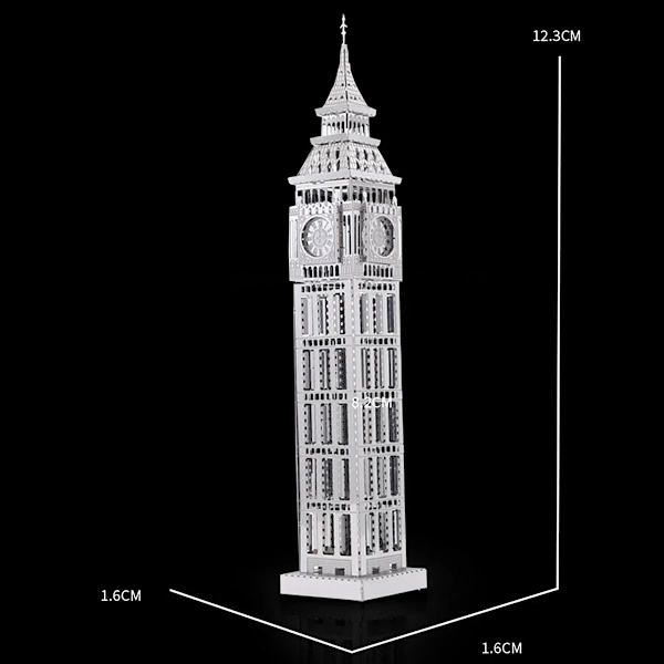 Big Ben 3D metallpusselmodellbyggsatser DIY laserskurna pussel pussel leksak för barn Big Ben