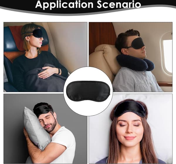 Sömnmask, 8-pack, mjukt elastiskt pannband ögonbindel för män och kvinnor, lättvikt