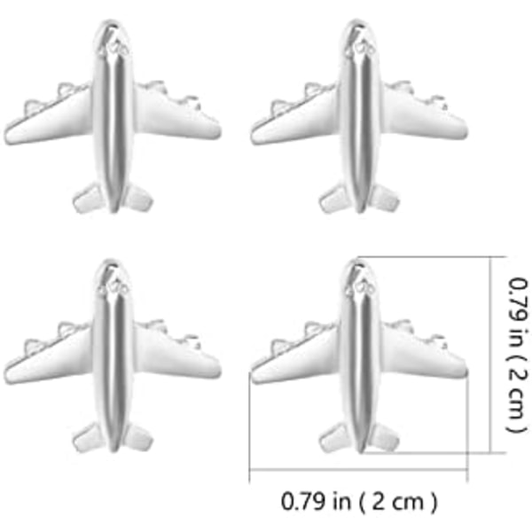 12 stk Metallfly Push Pins Flygplanformet Tommelspiker Dekorative Metallfly Pushpins Verdenskart Pushpins for Bulletiner