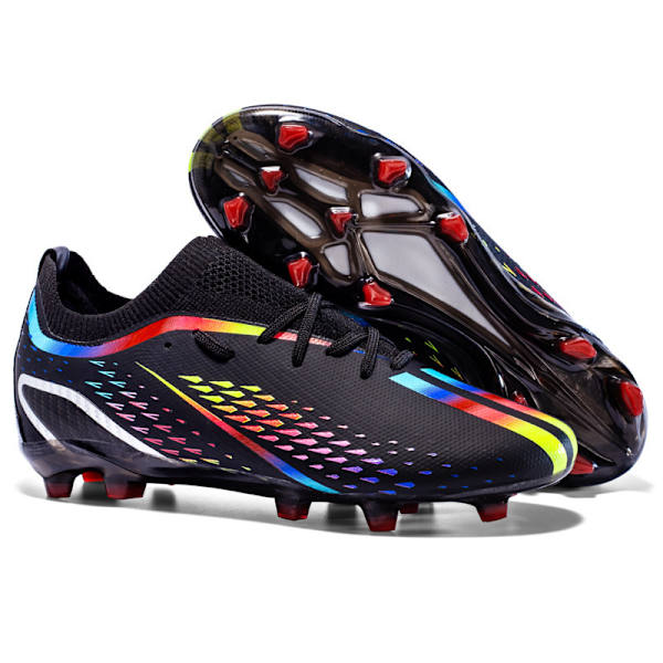 Miami Messi fotballsko nye lange spiker herre dame innendørs utendørs fotballsko for stor gutt AG/FG Black 42 Black 42
