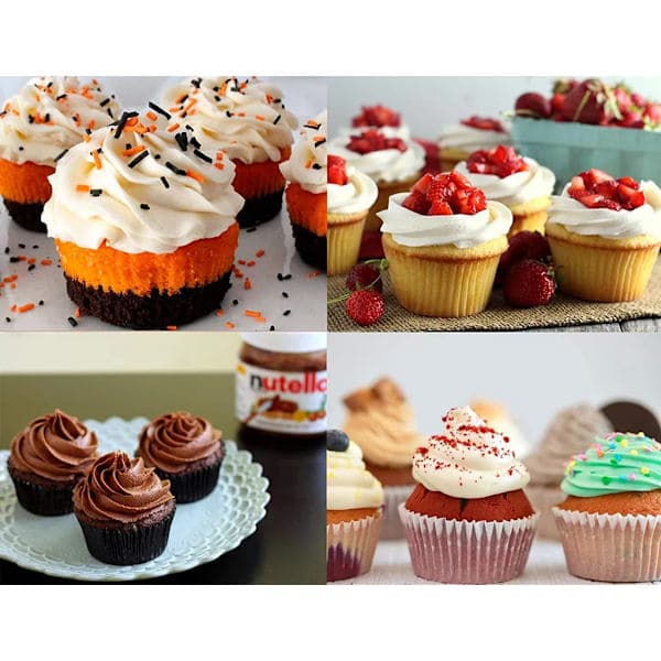 12-roms rund silikonform for muffins, gelé og kaker – maks