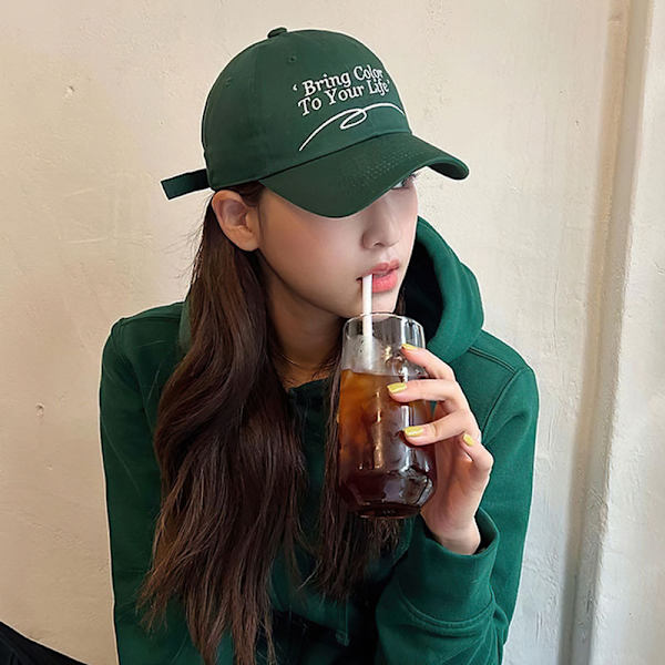 Mjuk topp baseball keps dam alfabet toppad keps sommar sha green green