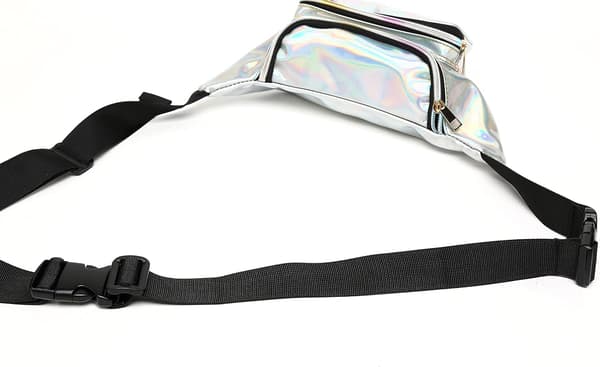 Fanny Pack Bælteforlænger Justerbar Elastisk Rem til Taljeposer, 2 Pak (Sort) Extender Belt