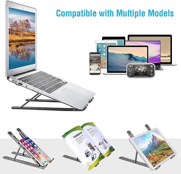 Laptopstativ, aluminiumslegering, laptopstativ - 8-trinns justering—maks