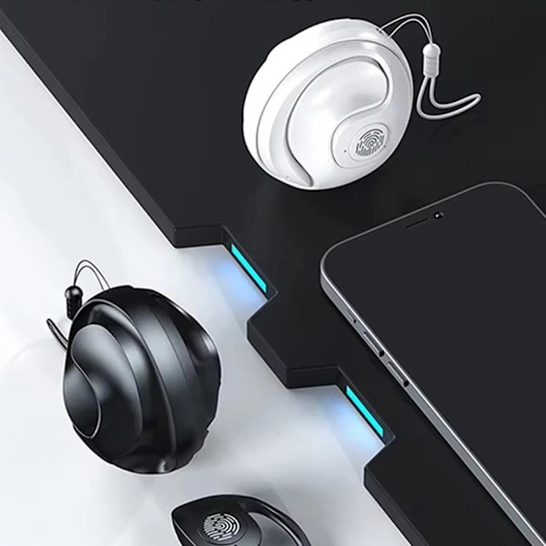 Trådløse Bluetooth-hodetelefoner, Vanntette Stereohodetelefoner, Svart Black