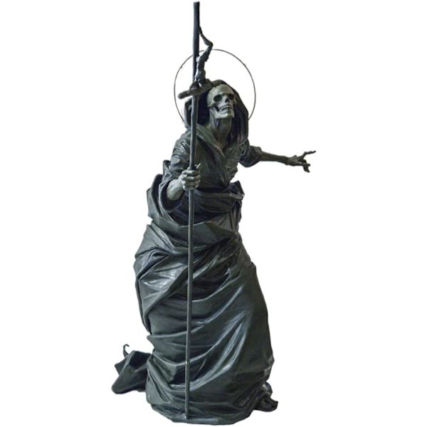 Halloween Skeletvægter Skulptur Grim Reaper Statue Gotisk Skulptur Harpiks Håndværk